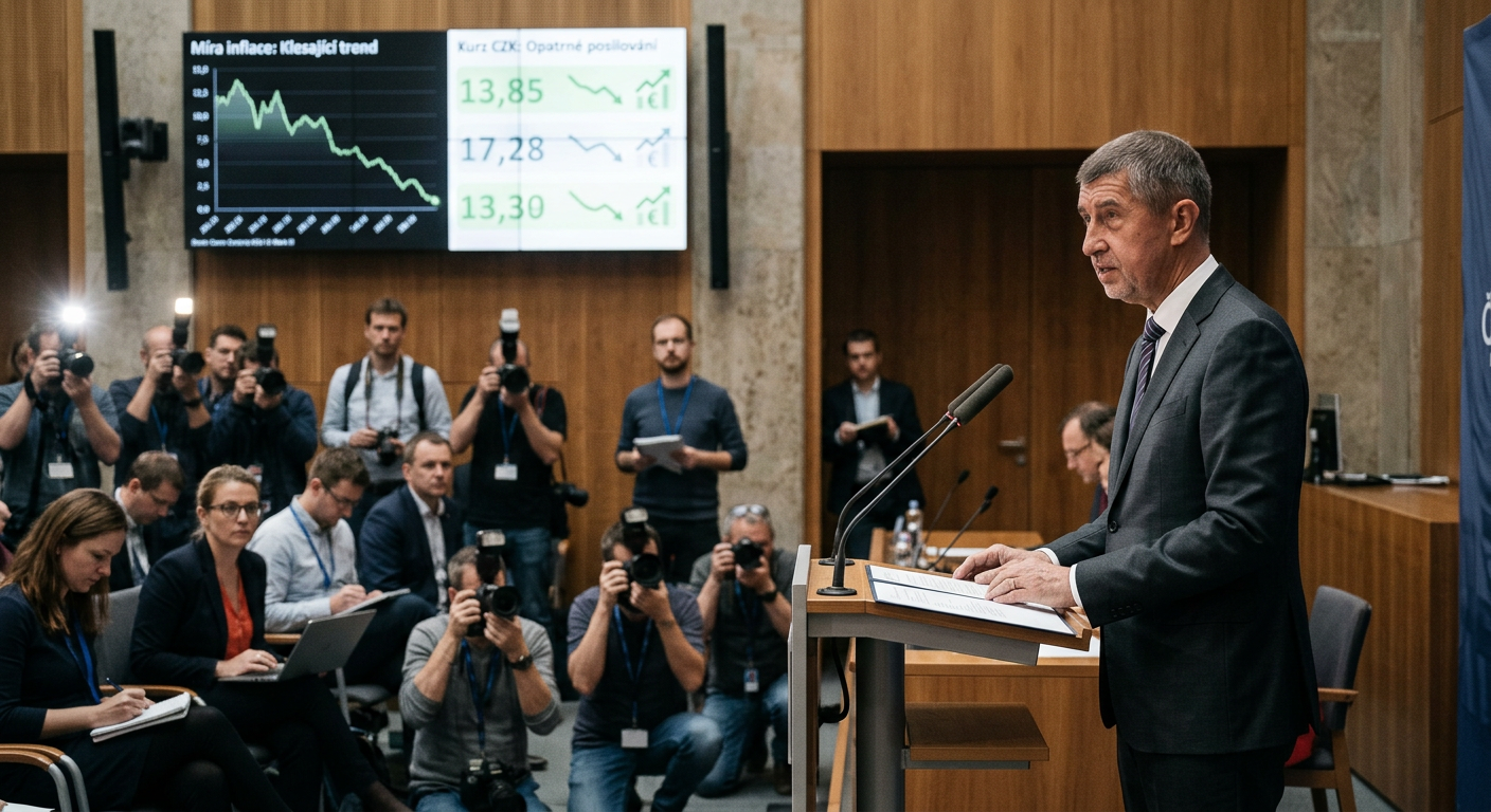 Česká ekonomika v květnu 2026: inflace padá, koruna roste jen opatrně
