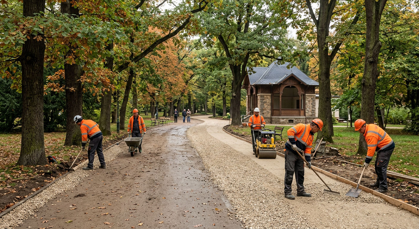 Lázeňský park v Poděbradech prochází proměnou, práce mají vrátit lesk i klid